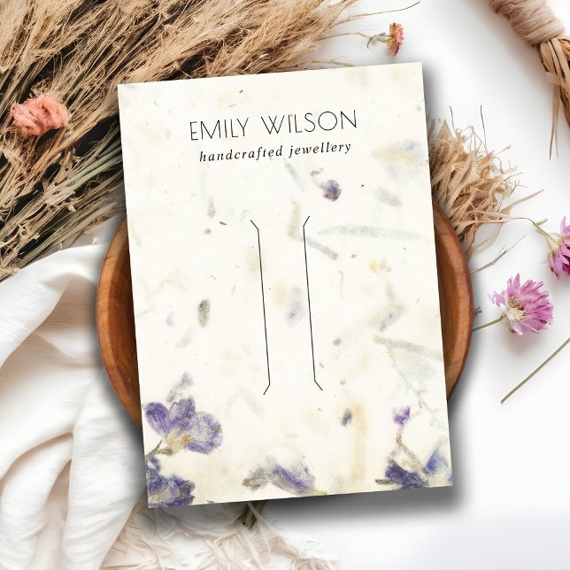 Cartão De Visita Clipe de Cabelo de Textura em Papel Flocado em Púr (Criador carregado)