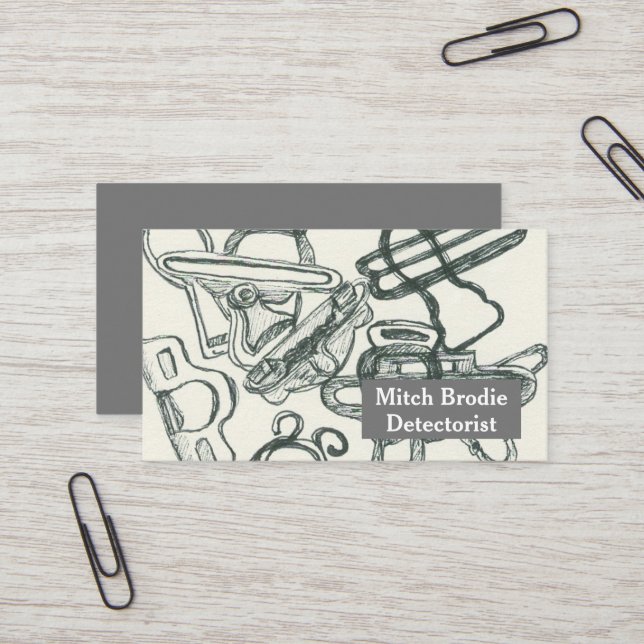 Cartão De Visita Clipes de Suspender com Detecção de Metal Relic (Frente/Verso In Situ)