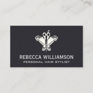 Cartão De Visita Clippers Barber   Tesoura   Couro