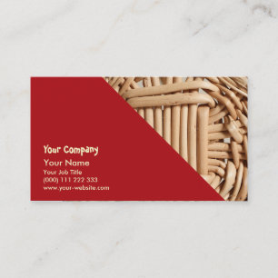 Cartão De Visita Close up da cesta de vime