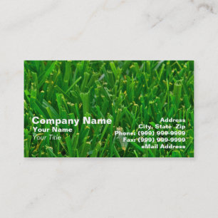 Cartão De Visita Close up do gramado verde