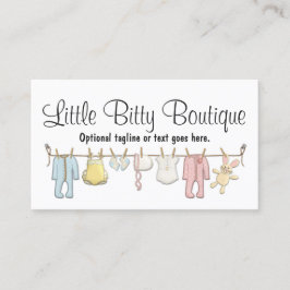 Cartão De Visita Clothing Baby Clothesline Boutique Social Media