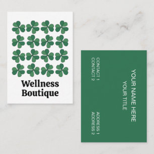 Cartão De Visita Clover Lucky Wellness Boutique
