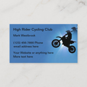 Cartão De Visita Clube de Ciclismo e Motociclismo Off Road