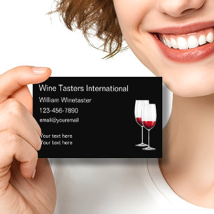 Cartão De Visita Clube dos Serviços de Provando de Vinho