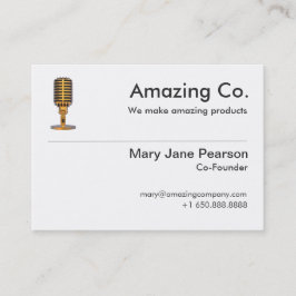 Cartão De Visita Co-fundador & profissional simples do logotipo do