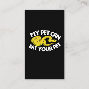 Cartão De Visita Cobra de Corno de Rato Amarelo de Python