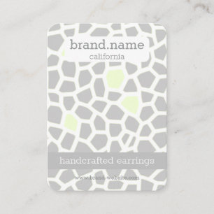 Cartão De Visita Cobra Pele Cinza Suporte para Vídeo de Joalharia