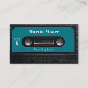 Cartão De Visita Cobrir audio da gaveta do estilo do vintage retro