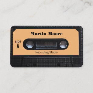 Cartão De Visita Cobrir audio da gaveta do estilo do vintage retro
