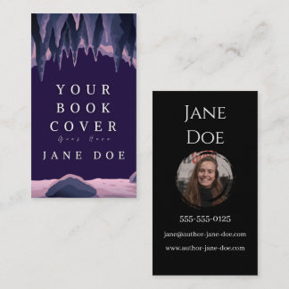 Cartão De Visita Cobrir de Livro de Autores Simples Personalizável