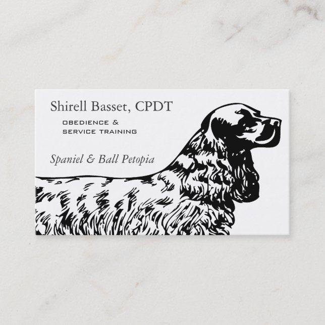 Cartão De Visita Cocker Spaniel Dog Business (Frente)