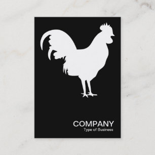 Cartão De Visita Cockerel Branco - Preto