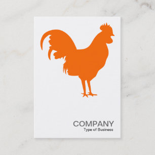 Cartão De Visita Cockerel Laranja - Branco