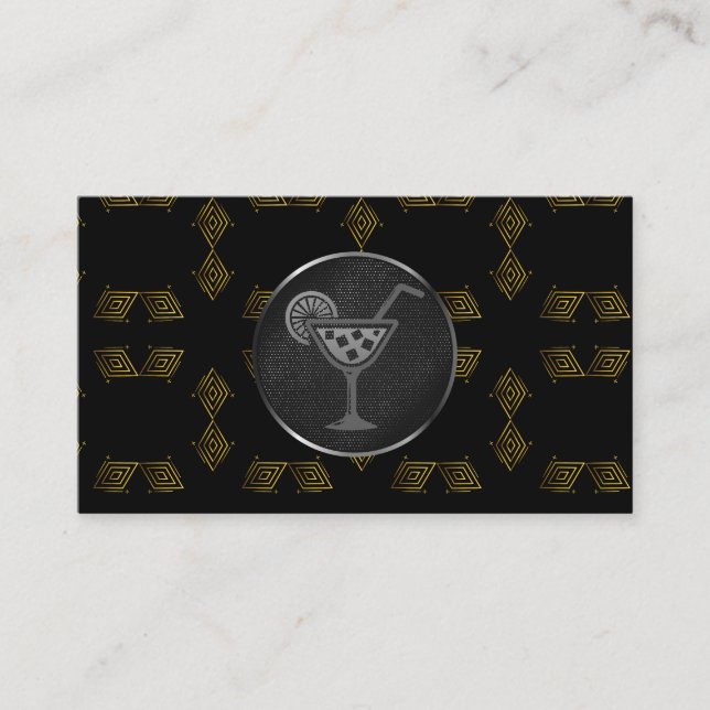Cartão De Visita Cocktail Drink | Barman | Restaurante (Frente)