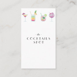Cartão De Visita Cocktail e bar das bebidas