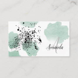 Cartão De Visita Cód. QR com Pontilha Verde