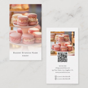 Cartão De Visita Cód. QR da camada de fotos da padaria
