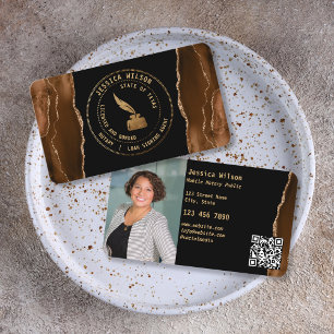 Cartão De Visita Cód. QR de Foto de Assinatura de Empréstimo Públic
