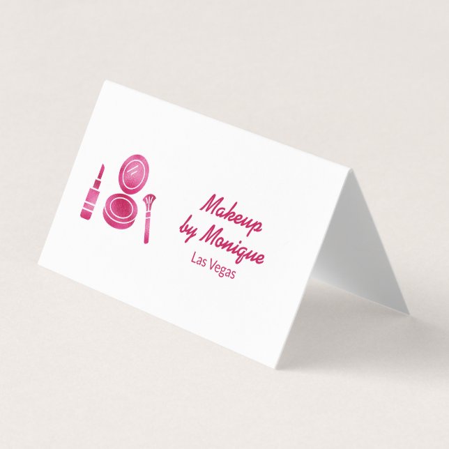 Cartão De Visita Cód. QR do artista ganhador rosa (Frente)