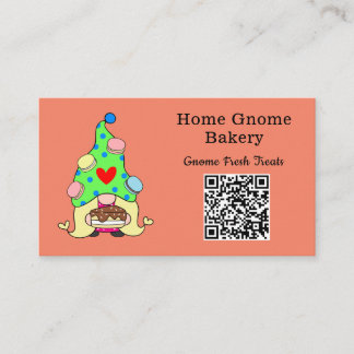 Cartão De Visita Cód. QR Gnometown Bakery Salmon