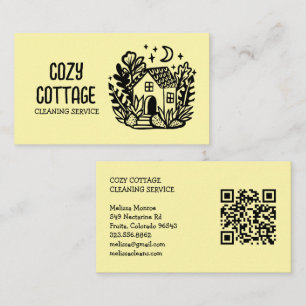 Cartão De Visita Cód. QR Personalizado de Arte de Algodão de Corte