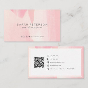 Cartão De Visita Codificação aquosa exclusiva QR código social m