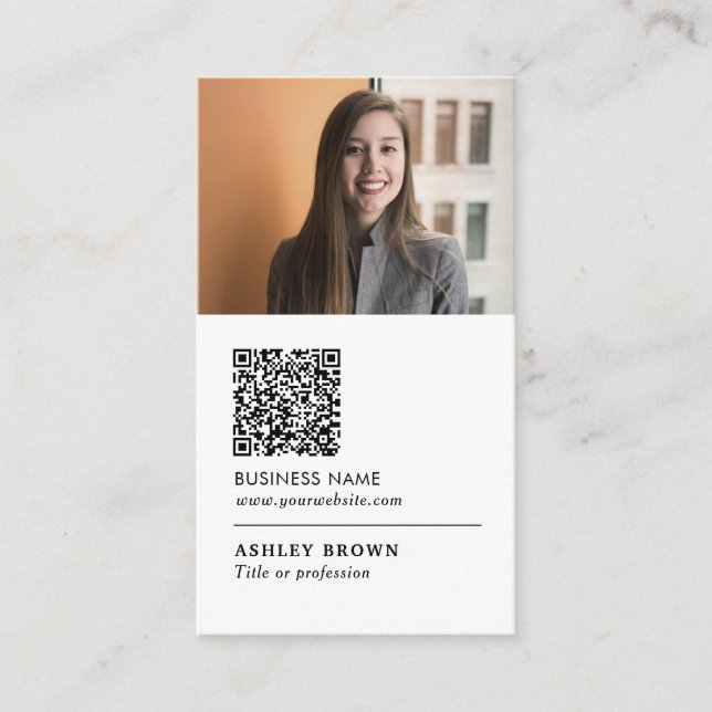 Cartão De Visita Codificação QR - serviço de carateres de logotipo  (Frente)