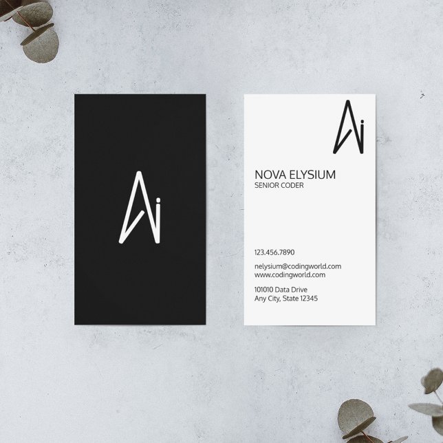 Cartão De Visita Codificador de Inteligência Artificial (Criador carregado)