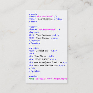 Cartão De Visita Código