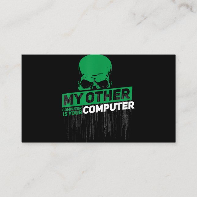Cartão De Visita Código Admin do Nerd Hacker do Engenheiro Sysadmin (Frente)