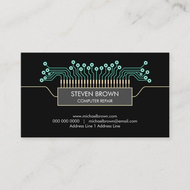 Cartão De Visita Código de Conselho do Circuito de Ciência do engen (Frente)