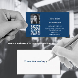 Cartão De Visita Código de Foto Digitalizável QR Mensagem Pessoal A
