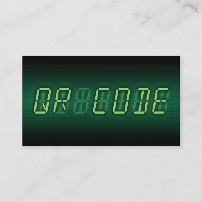 Cartão De Visita CÓDIGO DE QR: readout digital (Frente)