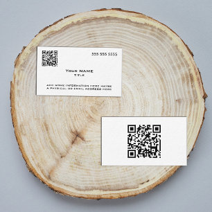 Cartão De Visita Código feito sob encomenda de QR moderno