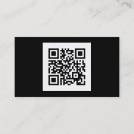 Cartão De Visita Código preto e branco moderno de QR