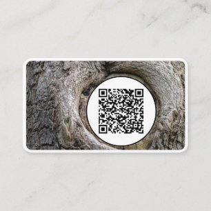 Cartão De Visita Código QR 100% estilo de madeira orgânica natural 