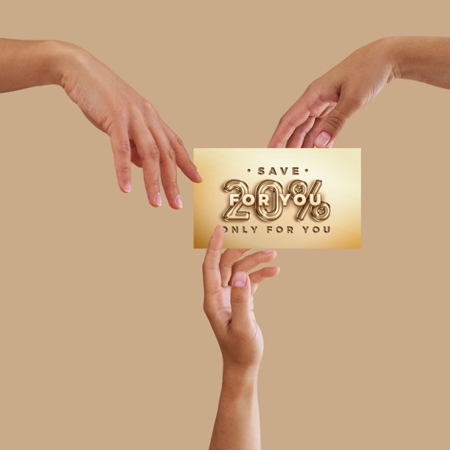 CARTÃO DE VISITA CÓDIGO QR 20% DESCONTO INSERIR OBRIGADO (QR CODE 20%OFF DISCOUNT INSERT THANK YOU)