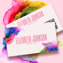 Código QR Abstrato do Arco-Íris Moderno Elegante C