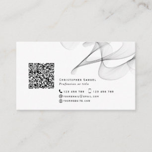 Cartão De Visita Código QR abstrato moderno de rede pessoal simple