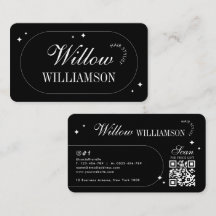 Código QR Caligrafia Vintage Minimalista Moderna