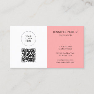 Cartão De Visita Código QR Carregue Seu Logotipo Aqui Profissional