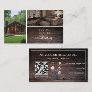 Cartão De Visita Código QR Casa de Hóspedes de Aluguel de Férias Rú