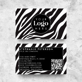 Cartão De Visita Código QR com Logotipo da Empresa Personalizado e