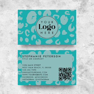 Cartão De Visita Código QR com Logotipo da Empresa Personalizado em