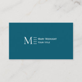 Cartão De Visita Código QR Cor Sólida Moderno Elegante Azul Turques