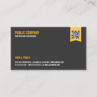 Cartão De Visita Código QR corporativo elegante