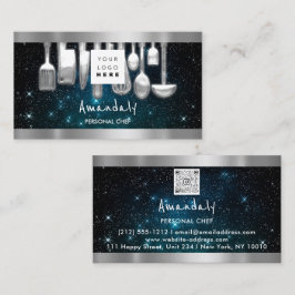 Cartão De Visita Código QR Cozinhar de chef pessoal - Restaurante