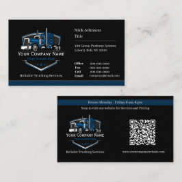 Cartão De Visita Código QR da Companhia de Transporte de Caminhão P