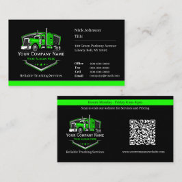 Cartão De Visita Código QR da Companhia de Transporte de Caminhão P
